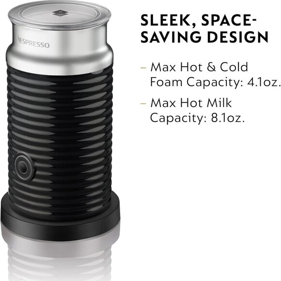 NIB Nespresso Aeroccino 3 One-Touch Non-Stick Milk Frother - Picture 4 of 6